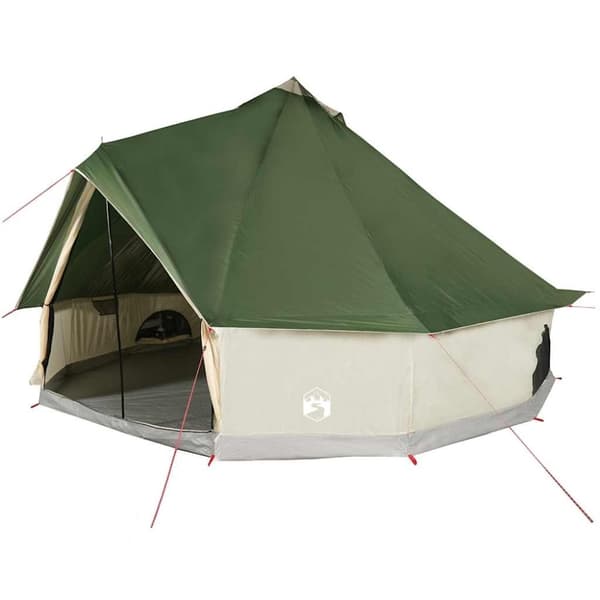 vidaXL 10-personers campingtelt vandtæt grøn