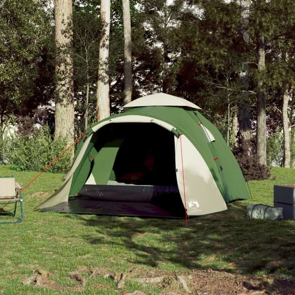 vidaXL 3-personers campingtelt kuppel quick-release grøn