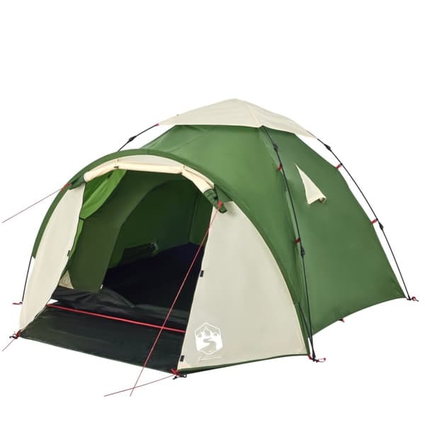vidaXL 3-personers campingtelt kuppel quick-release grøn