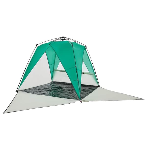 vidaXL 4-personers campingtelt vandtæt quick-release grøn