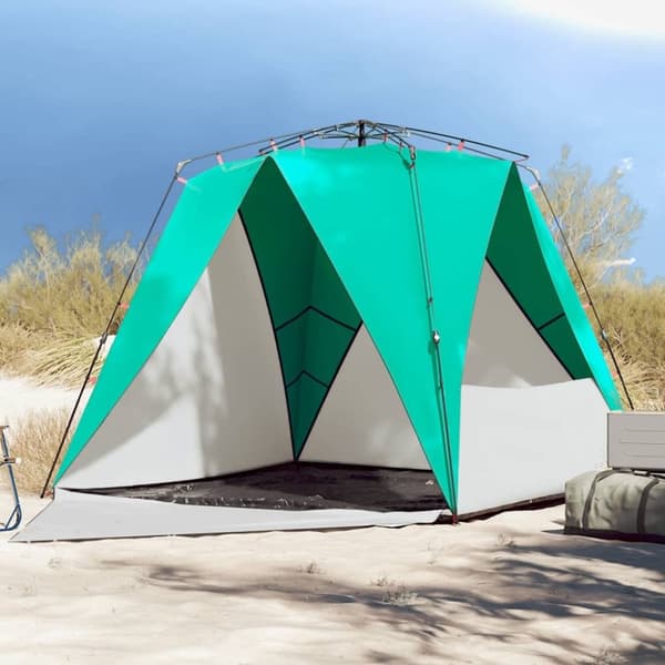 vidaXL 4-personers campingtelt vandtæt quick-release grøn