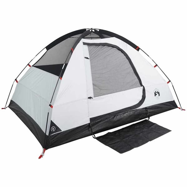 vidaXL 2-personers campingtelt vandtæt mørklægningsstof hvid
