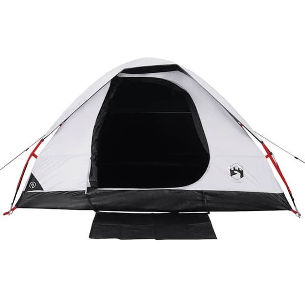 vidaXL Kuppeltelt for camping 2 personer hvit blendingsstoff vanntett