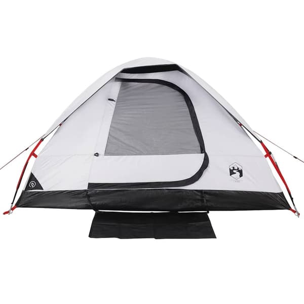 vidaXL Kuppeltelt for camping 2 personer hvit blendingsstoff vanntett