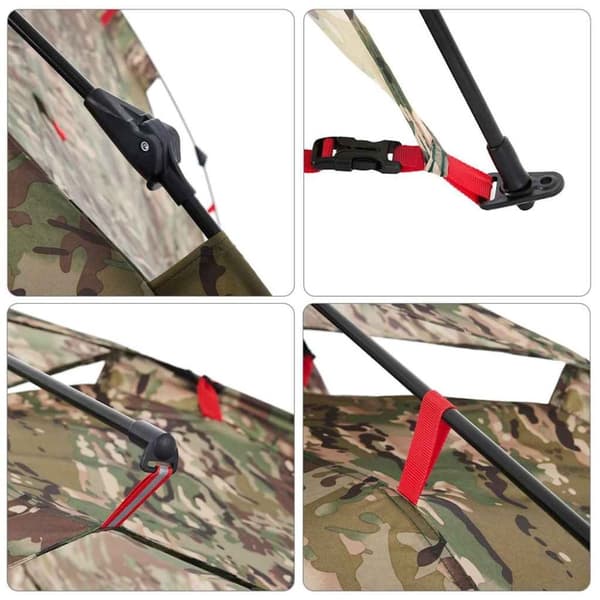 vidaXL 4-personers fisketelt quick-release camouflage