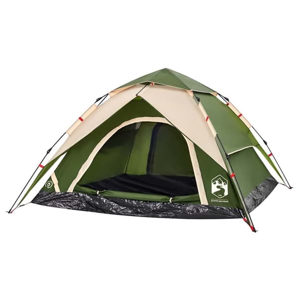 vidaXL 4-personers campingtelt quick-release grøn