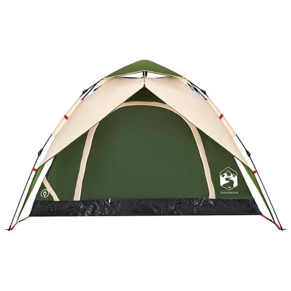 vidaXL 4-personers campingtelt quick-release grøn