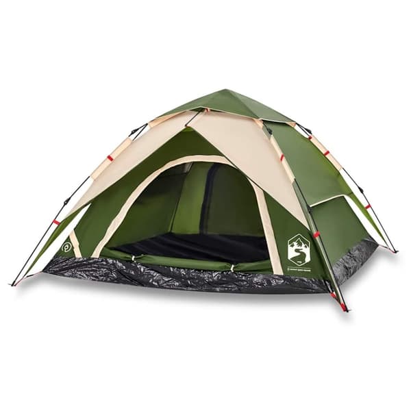 vidaXL 4-personers campingtelt quick-release grøn