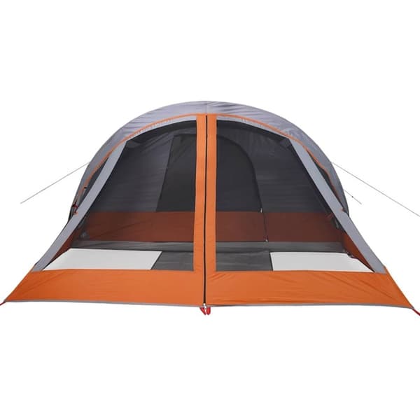 vidaXL Campingtält 4 personer grå och orange vattentätt