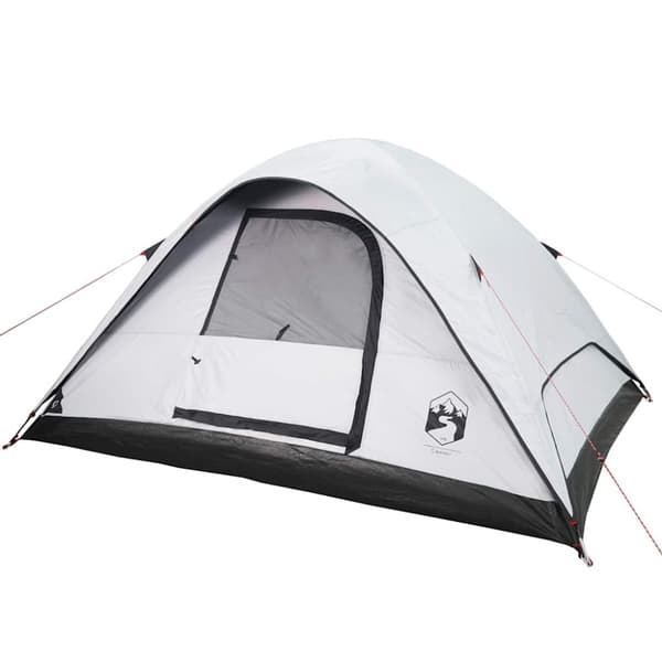 vidaXL Kuppeltelt for camping 6 personer hvit blendingsstoff vanntett