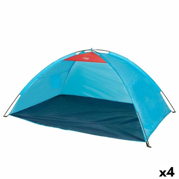 Vindskærm og læskærm Aktive Blå Polyester Oxford 210D 200 x 92 x 130 cm 200 x 130 x 92 cm