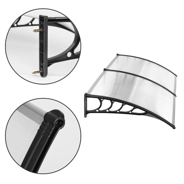 Afdækning - dobbelt dørafdækning - polycarbonat - 96x196,5x27 cm