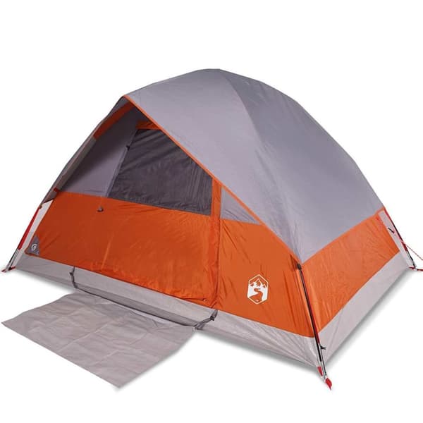 vidaXL Kuppeltelt for camping 2 personer oransje vanntett