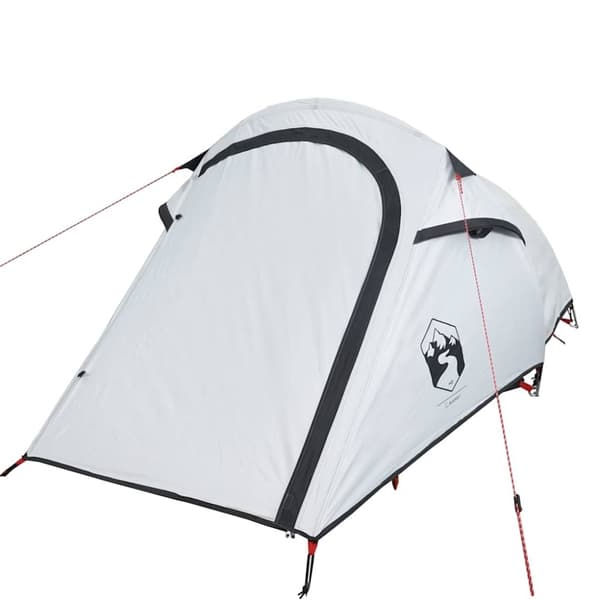 vidaXL Tunneltelt for camping 3 personer hvit blendingsstoff vanntett