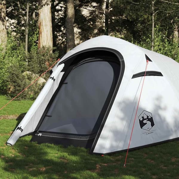 vidaXL Tunneltelt for camping 3 personer hvit blendingsstoff vanntett