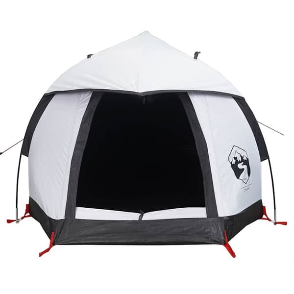 vidaXL Kuppeltelt for camping 1 person hvit blendingsstoff vanntett