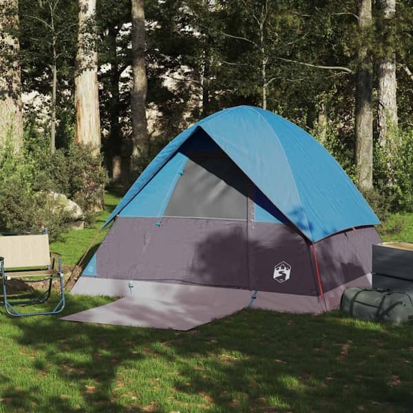 vidaXL 4-personers campingtelt vandtæt blå