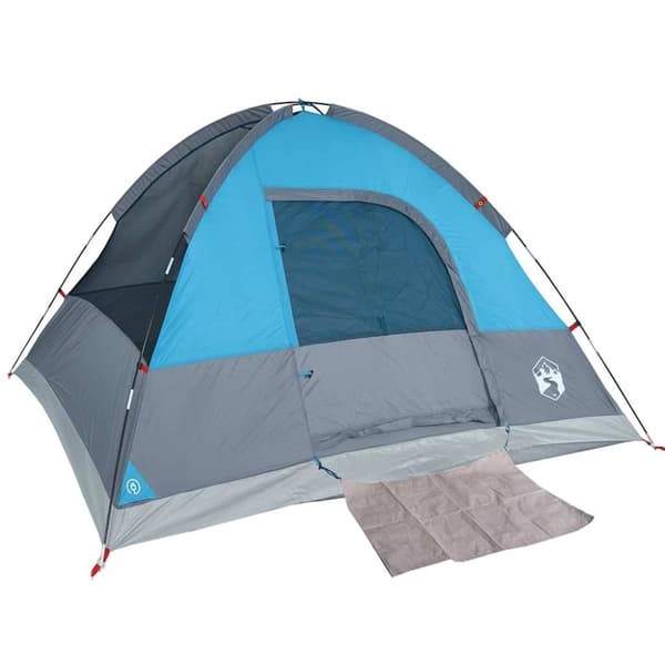vidaXL 4-personers campingtelt vandtæt blå
