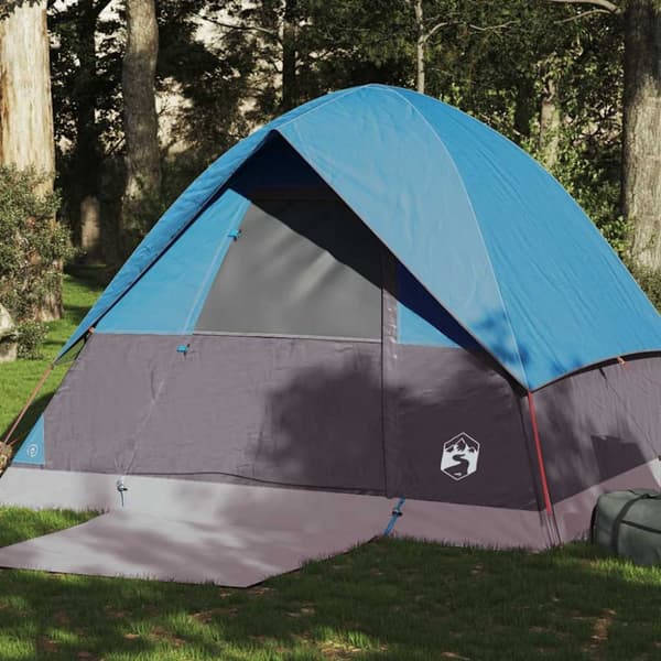 vidaXL 4-personers campingtelt vandtæt blå