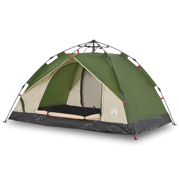 vidaXL 2-personers campingtelt kuppel quick-release grøn