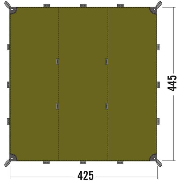 Tatonka campingtält - 2485 - Presenning 1 unisex-vuxen, ljus oliv, 425 x 445 cm