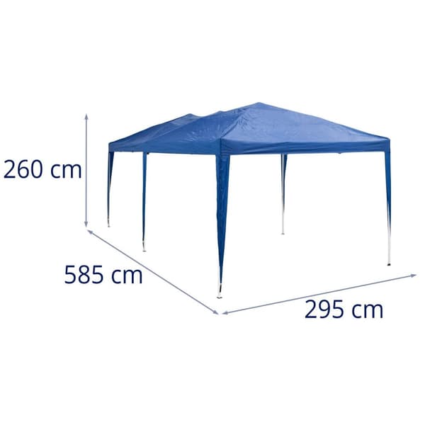 Uniprodo - Hopfällbar paviljong med tak - 2,95 x 5,85 m - Vattentät duk