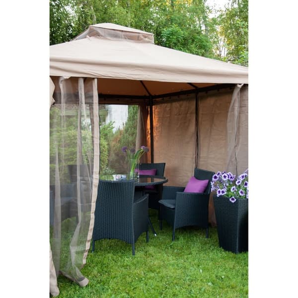 Paviljonki LEGEND  beige 2.9x3.9m, alumiinikehikko, polyesterikangas, hyttysverkot