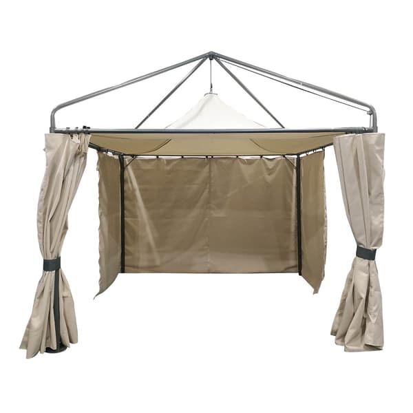 Paviljonki MADRID 3x3m harmaa teräsrunko, beige