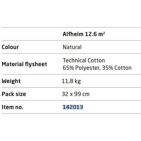 Nordisk Telt Alfheim Beige 6 Places