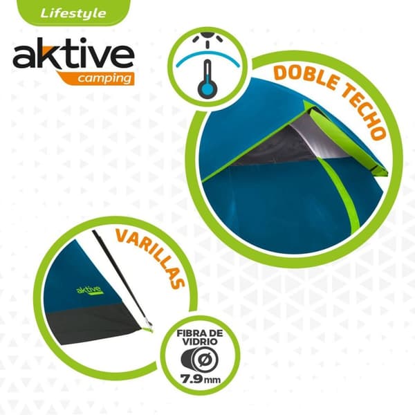 Telt Aktive 4 personer 240 x 130 x 210 cm (2 enheter)
