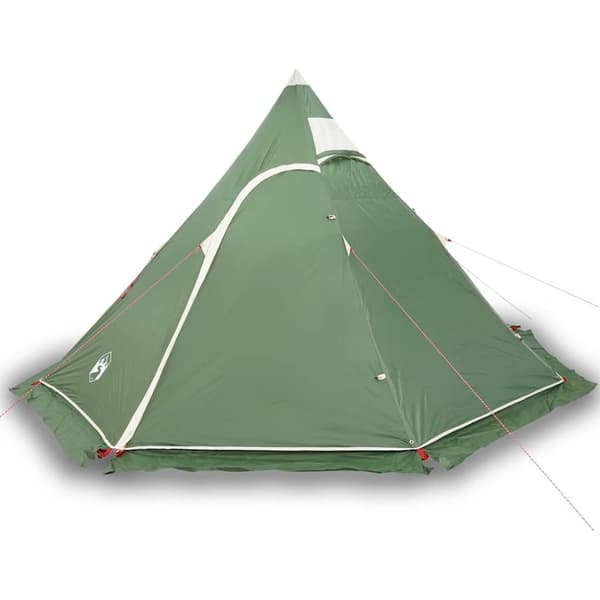 vidaXL 5-personers campingtelt vandtæt grøn