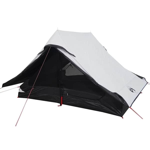 vidaXL Campingtelt for 2 personer hvit blendingsstoff vanntett