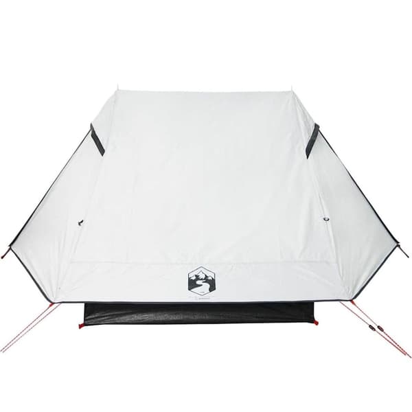 vidaXL Campingtelt for 2 personer hvit blendingsstoff vanntett