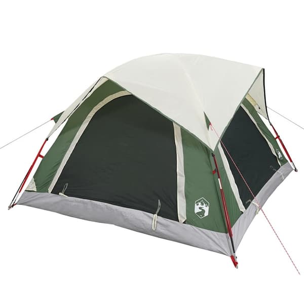 vidaXL Campingtelt 4 personer grønn vanntett