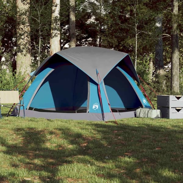 vidaXL Campingtelt 4 personer blå vanntett
