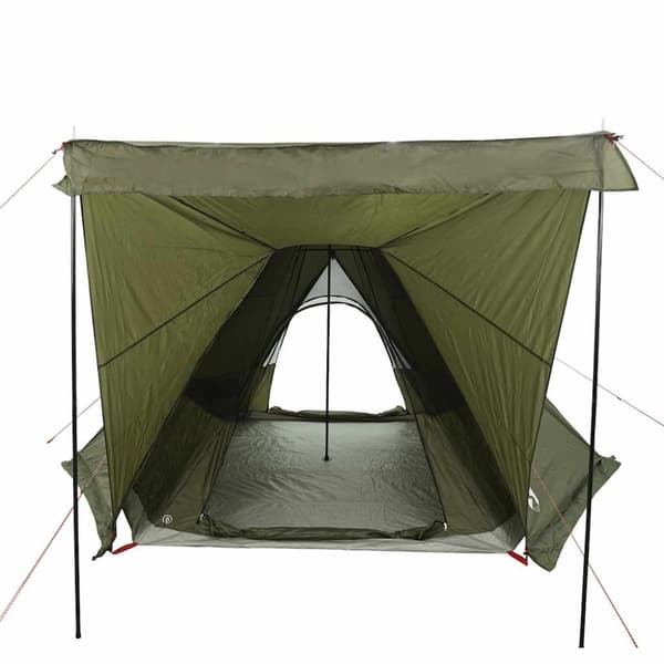vidaXL Familietelt for camping 6 personer olivengrønn vanntett