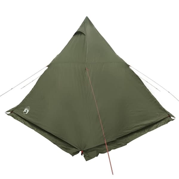 vidaXL Familietelt for camping 6 personer olivengrønn vanntett