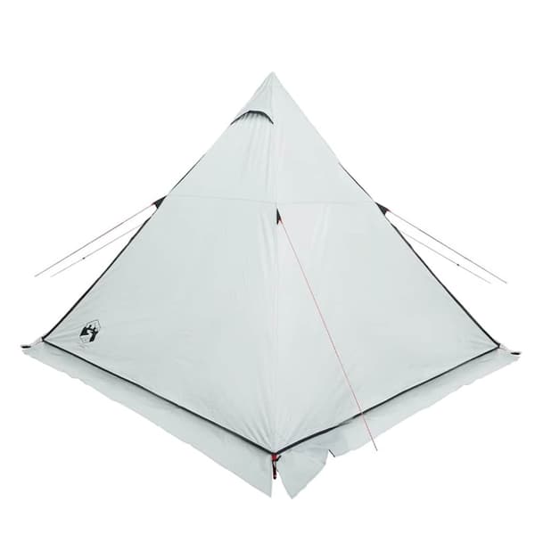 vidaXL Familietelt for camping 6 personer hvit blendingsstoff vanntett