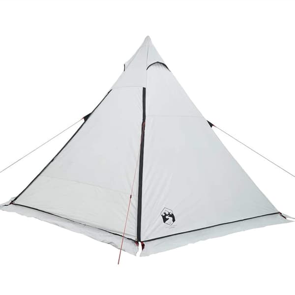 vidaXL Familietelt for camping 6 personer hvit blendingsstoff vanntett