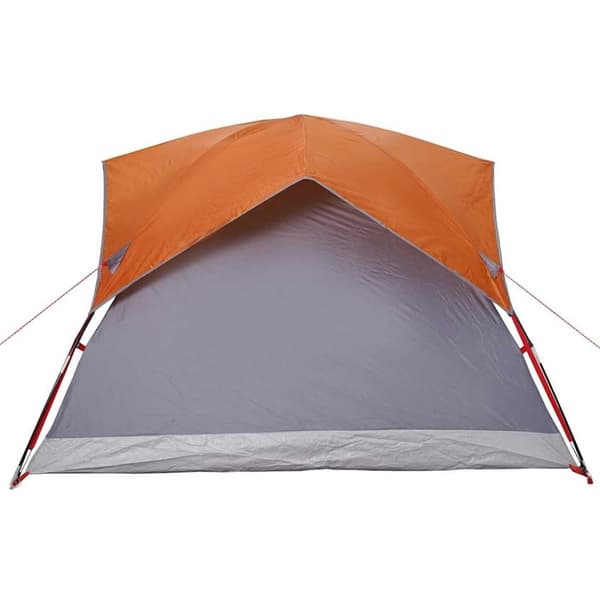 vidaXL 4-personers campingtelt vandtæt grå og orange