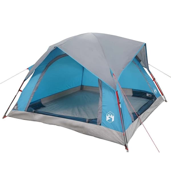 vidaXL 4-personers campingtelt vandtæt blå