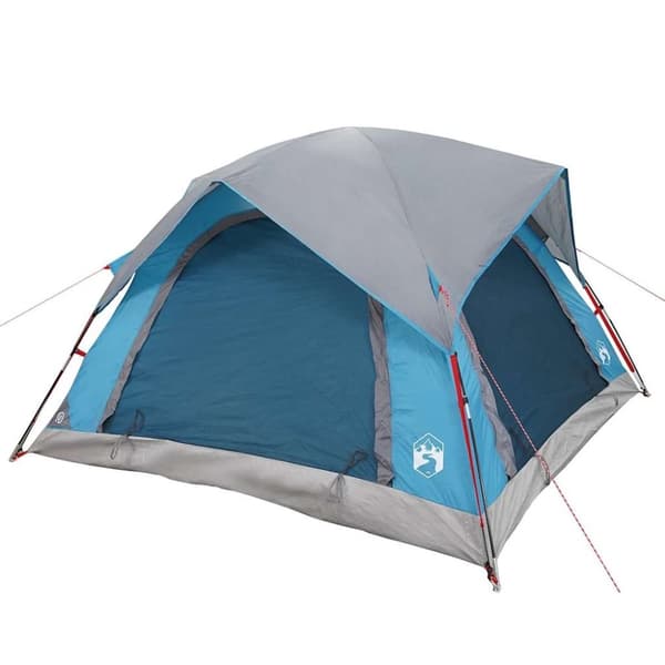 vidaXL 4-personers campingtelt vandtæt blå