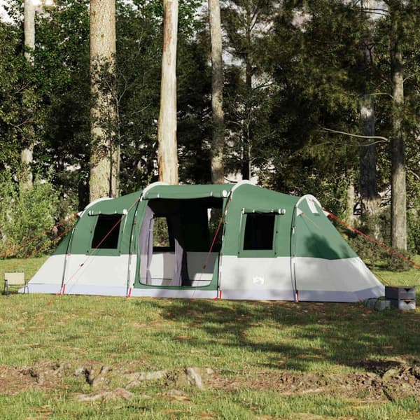 vidaXL Campingtält tunnel 6 personer grön vattentätt