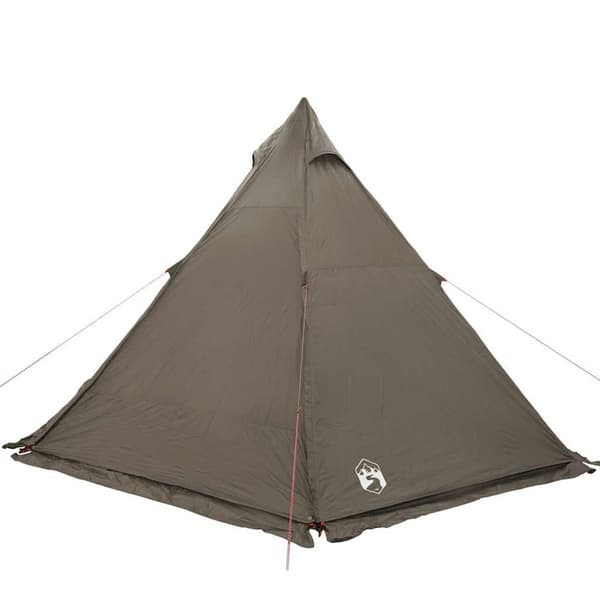 vidaXL Familietelt for camping 6 personer brun vanntett