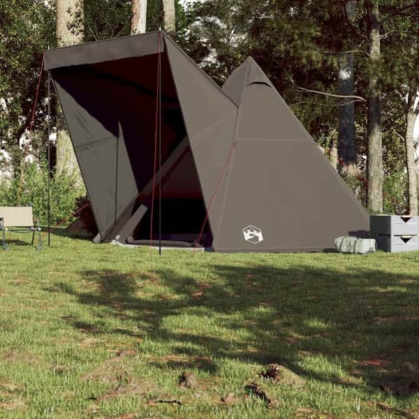 vidaXL 6-personers campingtelt vandtæt brun