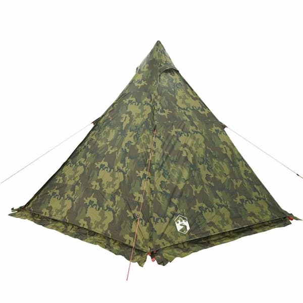 vidaXL Familjetält tipi 6 personer kamouflage vattentätt