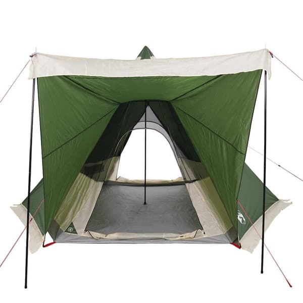 vidaXL Tipi-telt for camping 6 personer grønn vanntett