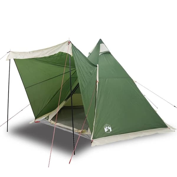 vidaXL Familjetält tipi 6 personer grön vattentätt