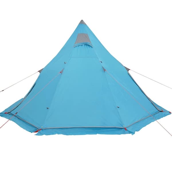 vidaXL Campingtelt tipi 5 personer blå vanntett
