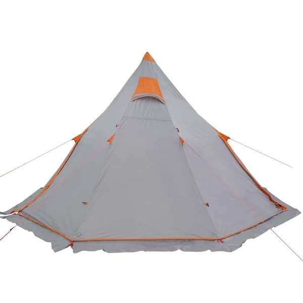 vidaXL 5-personers campingtelt vandtæt grå